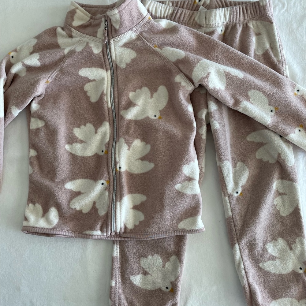 2 Piece Girls Fleece Jacket & Pants